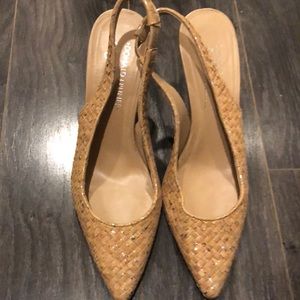 Donald Pliner cork sling back